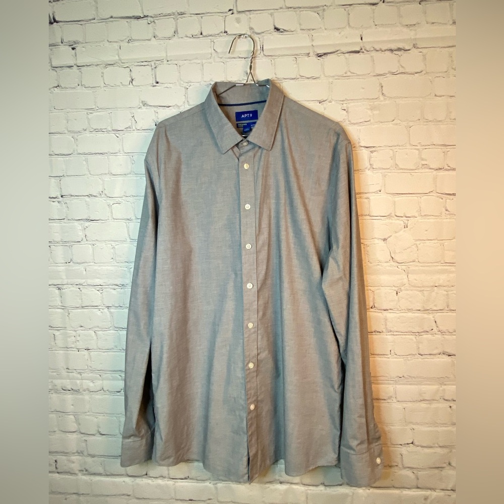 Apt 9 super flex men’s button up long sleeve shirt premier flex large tall
